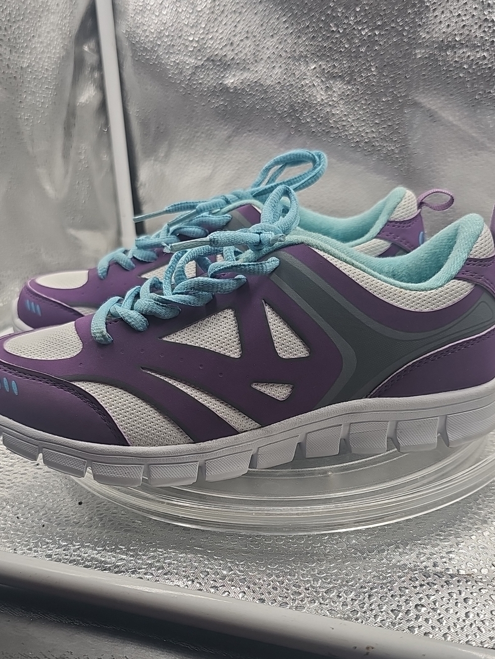 W Purple And White Shoe Sz 6.5 - Picture 2 of 5